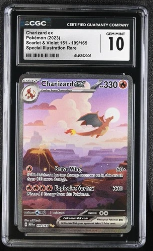 Charizard ex SIR 199/165 Pokemon Scarlet & Violet 151 CGC 10 Gem Mint