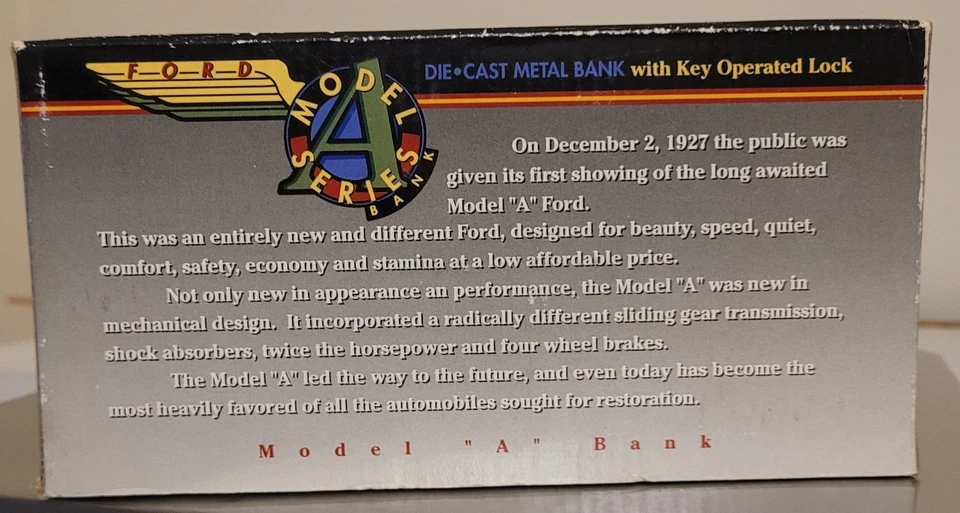Departamento mecánico Liberty Ford Modelo A Railroad Series Rock Island Bank nunca abierto Foto 3 de 4