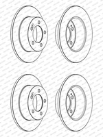 2X Ferodo 305Mm Bremsscheiben Voll Hinten Passend FüR Nissan Interstar NV400 OPE