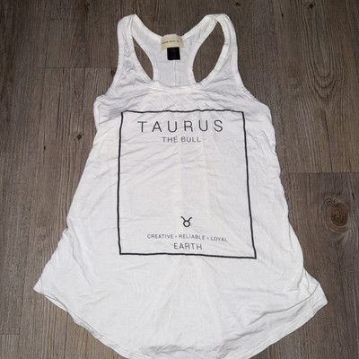 Taurus The Bull Tank Top Earth Sign Creative Reliable Loyal Size Small Shirt