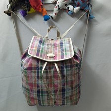 coach daisy madras backpack f77342 (m1260), multicolour canvas gold hardware, with dust cover Coach | Bags | Coach