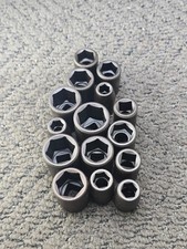 Qty 15 Proto Professional Usa Metric Impact Socket 6-point Black Qty 15 Proto Professional Usa Metric Impact Socket 6-point Black