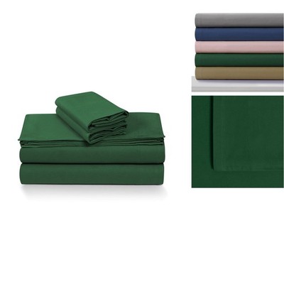 Tribeca Living 100 Cotton Flannel Sheet Set - 4 Piece Deep Pocket Flannel