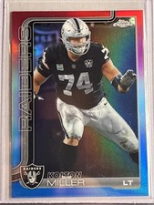 2025 Topps Chrome - Kolton Miller - Red White and Blue Refractor #183 Raiders