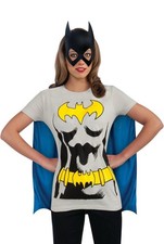 Rubies DC Comics BATGIRL Costume T-Shirt w/ Cape  Mask Adult Medium 10-14 269