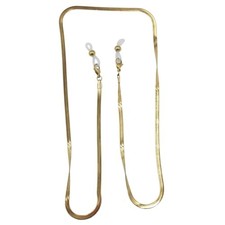 Luxury 18K Gold Eyeglass Chain Stainless Steel Glasses Holder with Secure