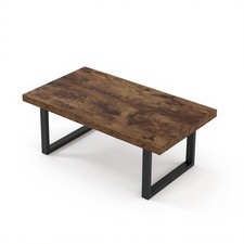 Modern Wood Coffee Table with Metal Legs