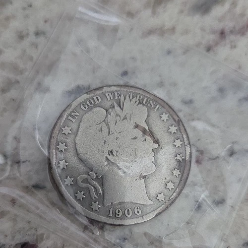 1906 Barber Half Dollar Silver 50C Circulated Business Strike US Coin