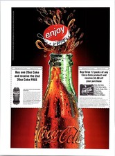 VINTAGE 2000 ENJOY COCA COLA PRINT AD
