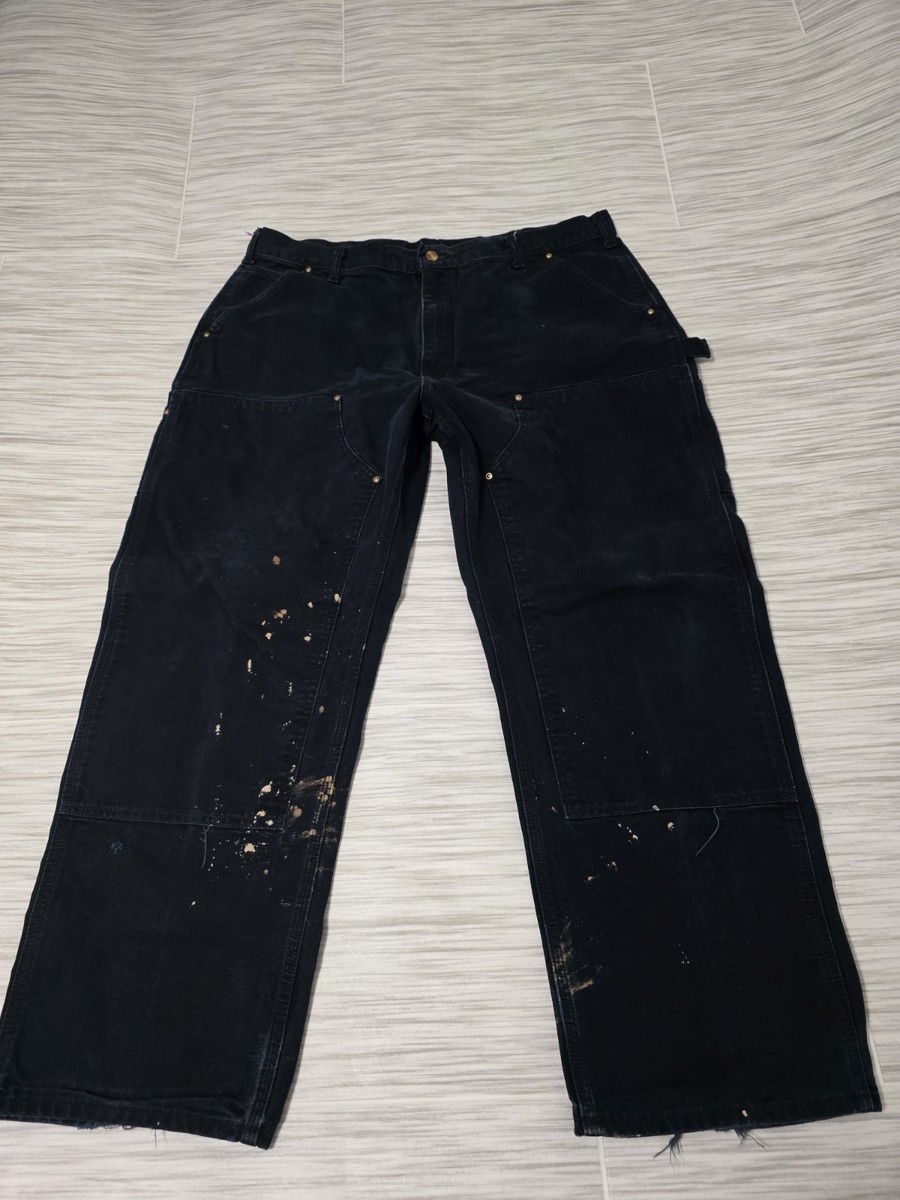 Carhartt B01 Duck Double Knee Distressed Work Pants Actual Size 40