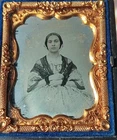 Ruby Ambrotype Young Woman in Gutta Percha Union Case