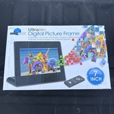 NEW Digital Decor Ultra Slim Picture Frame Color LCD Display Clock Calendar USB