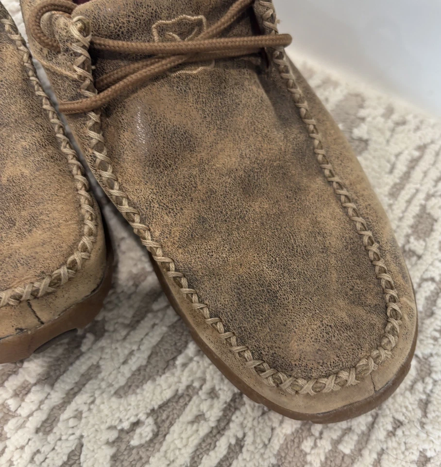 Zapatos sin cordones Twisted X para hombre mocasines informales de cuero marrón talla 8,5 M Foto 2 de 4