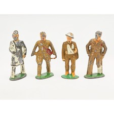 Barclay Manoil Lead Soldier Toy Lot: Surgeon, Stretcher Bearer, Injured, Wounded