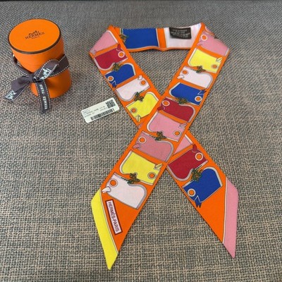 Hermes Silk Twilly Camails Schal Zustand A+
