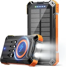 2025 Super 36000mAh Solar Power Bank USB LED LCD Portable Charger for Cell Phone