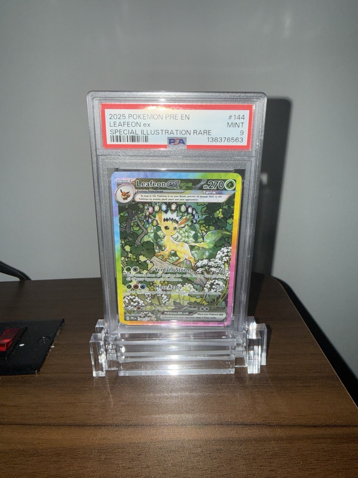 Pokemon TCG Leafeon ex 144/131 Prismatic Evolutions Holo SIR PSA 9 2025 EN