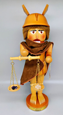 SIGNED - Natural Steinbach Hermes God of Business German Nutcracker - S1698