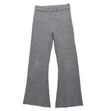 Women s Y2K Abercrombie Fitch Ribbed Flared Grey Cute Sweatpants Size M