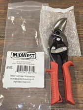 Midwest Aviation Offset Snips Left Cut 18ga. Steel Tin MWT-6510L MADE IN USA