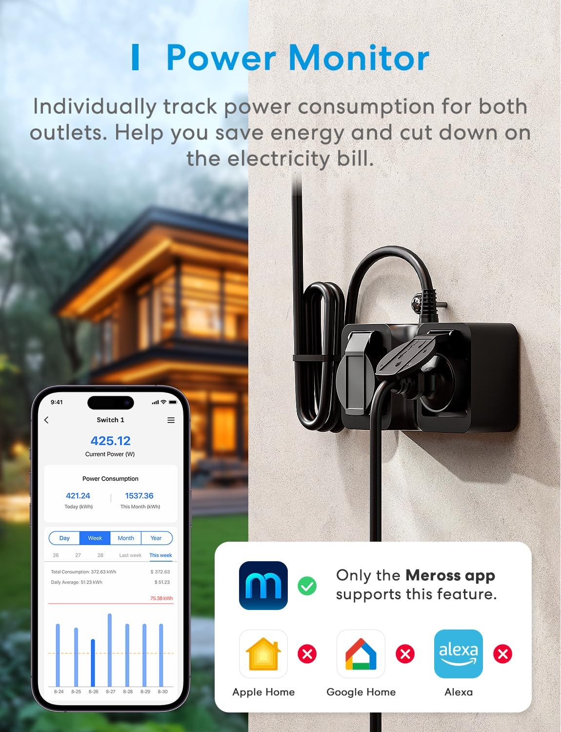 Multiprise connectée extérieure pour programmer l'éclairage de terrasse WiFi - 2