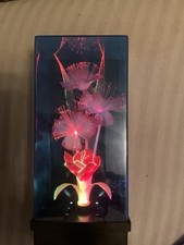 Vintage Fibre Optic Flower Lamp Retro Kitsch Colour Changing Mesmerising Trippy