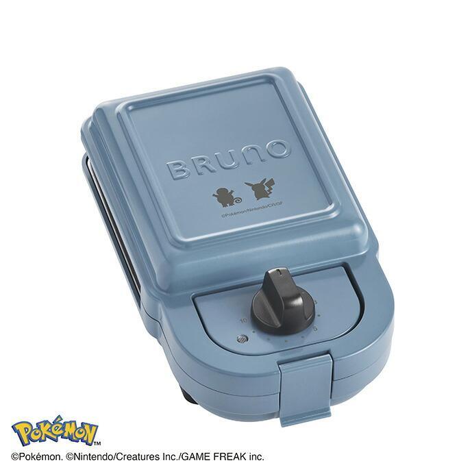 Pokemon x BRUNO Hot Sandwich Maker Single Blue Pokemon Pikachu