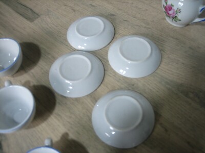 Lot Dinette Ancienne En Porcelaine – Terre De Fer – Fabrication Française – Bon état