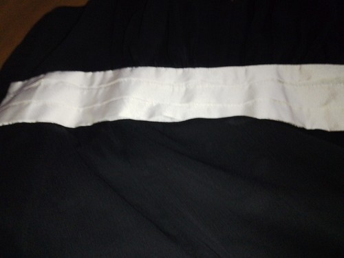 Vintage Rockmans Ladies Black White Chiffon Cocktail Party Halter Dress Size 12 - Picture 5 of 10