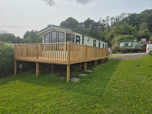 Static caravan for sale sited near Aberystwyth - site fees included til November