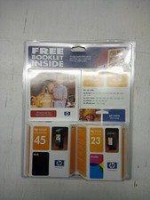 HP InkJet 45 Black  23 Tri-Color Print Cartridges w/ Paper Booklet Exp. 2005