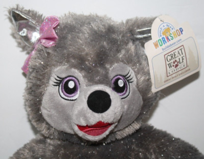 Limited Edition Build A Bear Violet 25th Anniversary Great Wolf Lodge Plush NEW