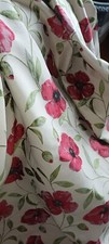 Luxury Tapestry Style Flower Red Poppy Curtains 88" Wide  71" Drop Next Day Post