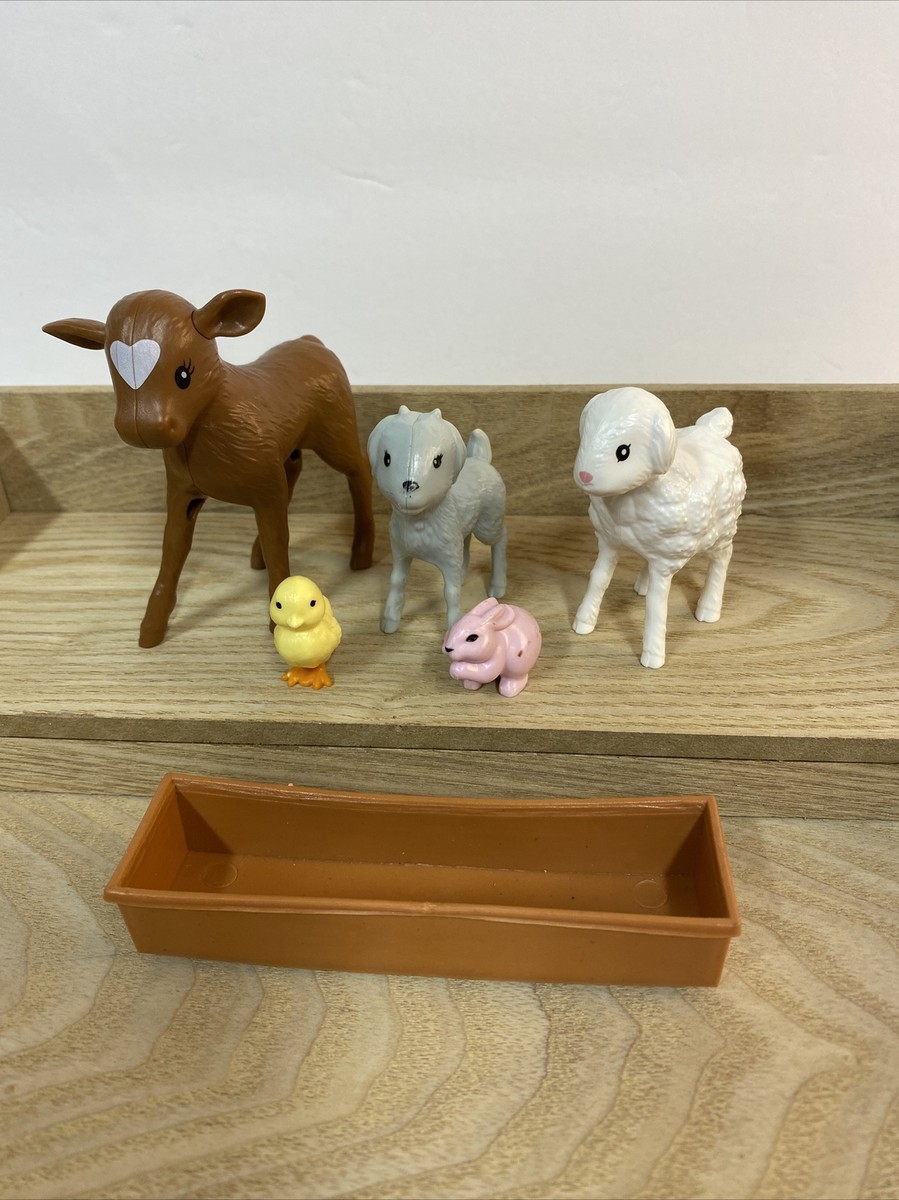 Barbie Pet Farm Vet Animals Lot Goat Lamb Foal Calf Chicks Rabbit