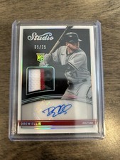 2022 Panini Chronicles - Studio Black Signatures SMS-DE Drew Ellis /25 (RPA, RC)