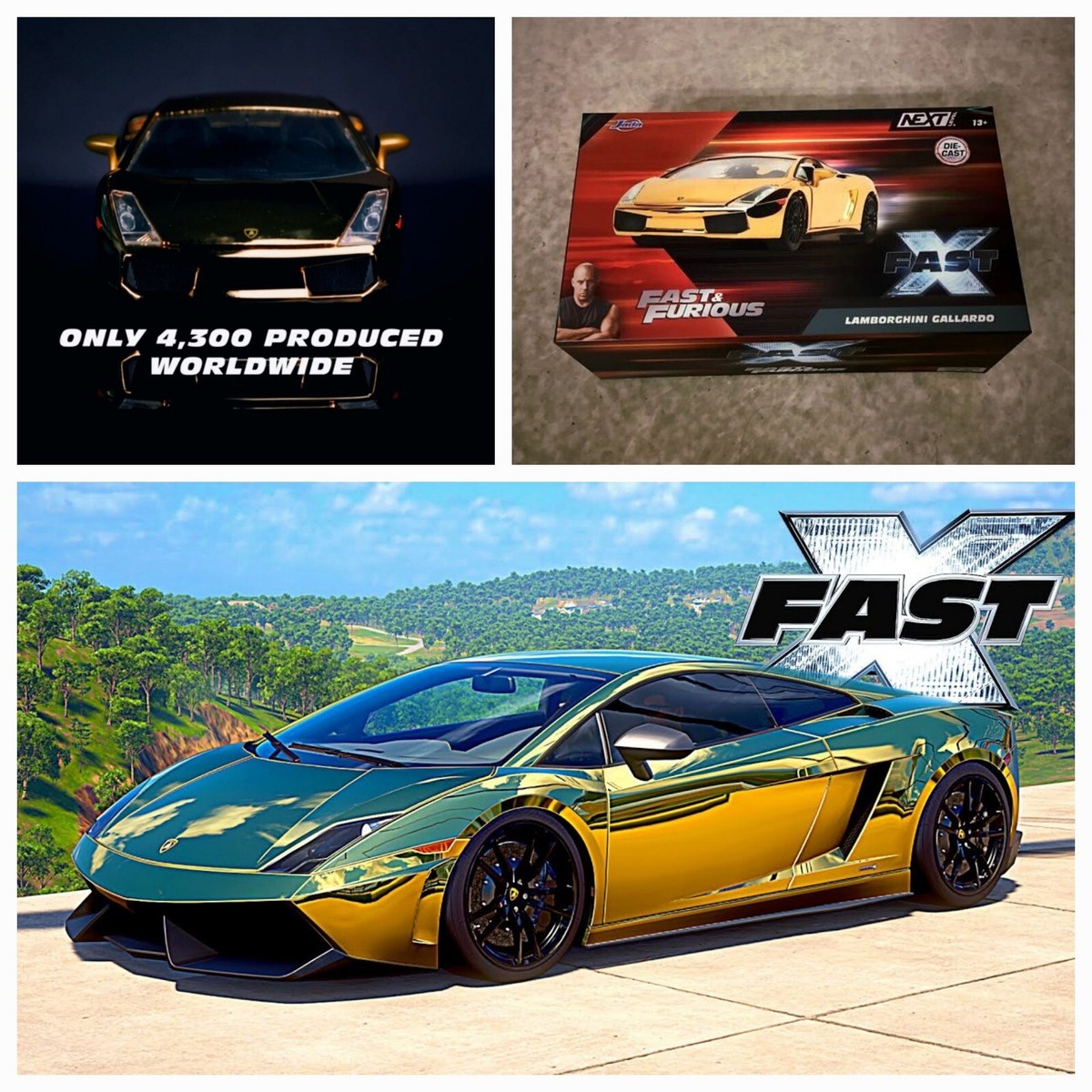 1:24 ワイスピ LAMBORGHINI Candy Gold Jada Collectible Toy Lamborghini Gallardo Gold Metallic Fast