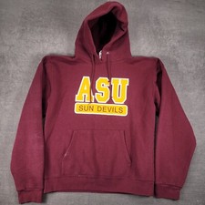 Arizona State Sun Devils Y2K Vintage Pull Over Hoodie Pockets Red Mens Sz Large