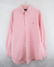 Ralph Lauren Men's Light Pink Button-Down Long Sleeve Shirt Size 16-35 B574