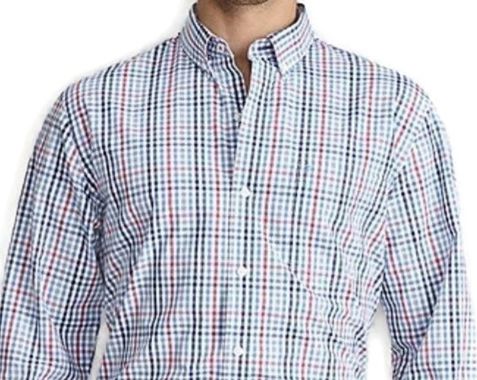 Camisa con botones IZOD para hombre rendimiento mangas largas a cuadros tallas 2XL, 3XLT Foto 3 de 4