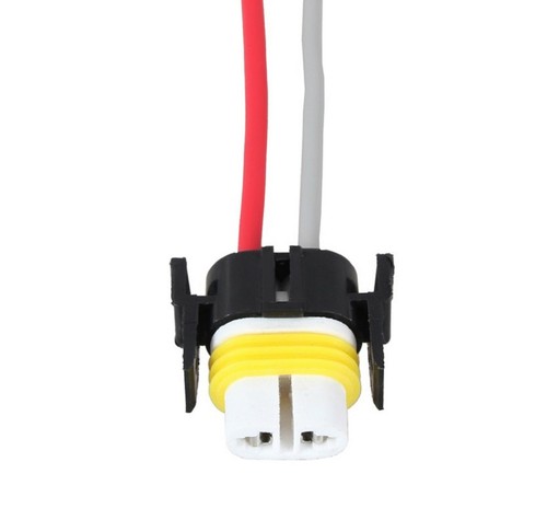 Extension Wire Ceramic S H11 Two Harness Head Light Low Beam Bulbs Socket Plug - Picture 3 of 8