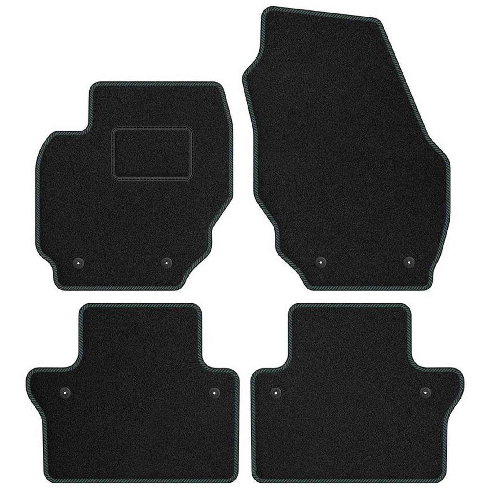 Tapis de sol en velours STREAK gris finition haut de gamme pour Volvo XC70 II