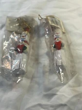 Pair of Vintage 3 1/2 in. Snowman ornaments M-555