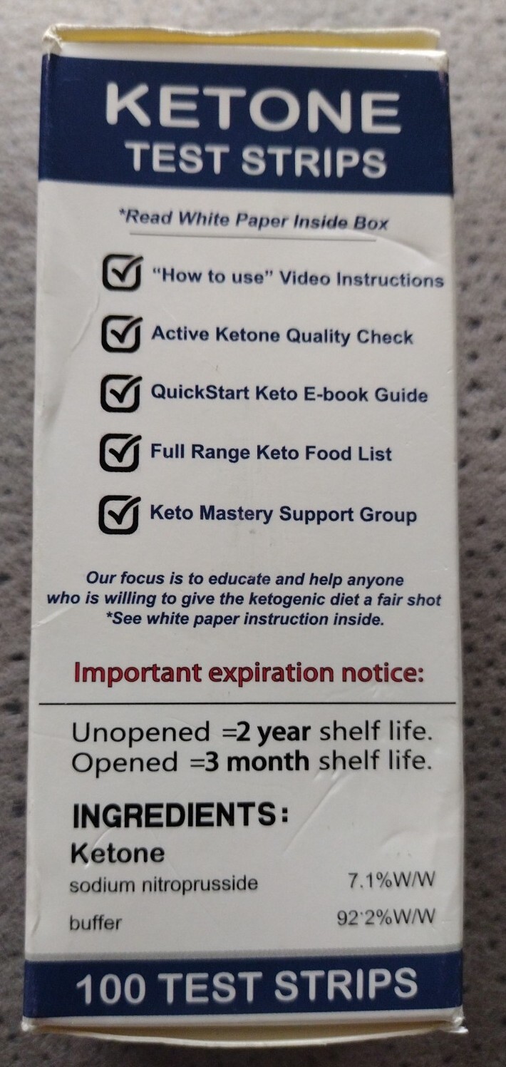 2Ketone Keto Test Strips Smack Fat 100 Test Strips Brand New Sealed
