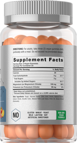 Potassium Magnesium Supplement Gummies | 70 Count | Non-GMO | by Horbaach - Picture 2 of 7