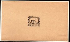 BOLIVIA Sc# 255 VICUÑA 1939 BLACK PROOF - 140x83mm KRAFT LTD Litographic