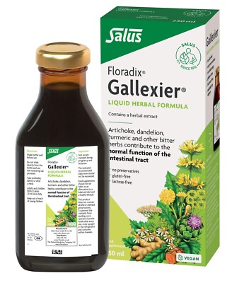 Floradix Gallexier flüssige pflanzliche Formel 250ml - Unterstützung der Darmwege Gesundheit