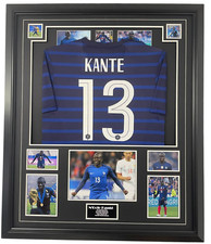 Framed Ngolo Kante Signed Photo with  Shirt Autograph Jersey