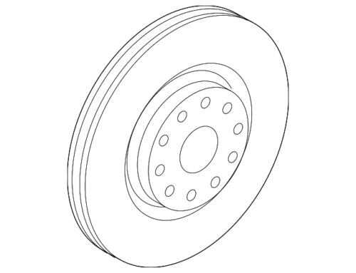 Disco de freno delantero para Audi A3 A3 Quattro TDI Base 2010-2016 (P/N 5Q0-615-301-H)