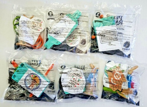 2018 McDonald's Peter Rabbit The Movie Happy Meal Toys - Complete Set of 6 - All - Picture 2 of 11