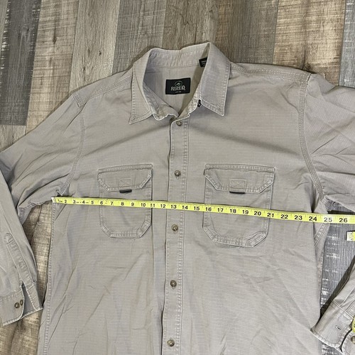 REDHEAD - Khaki Beige Tan Button-up Shirt, Mens XLT TALL XL - Picture 9 of 12